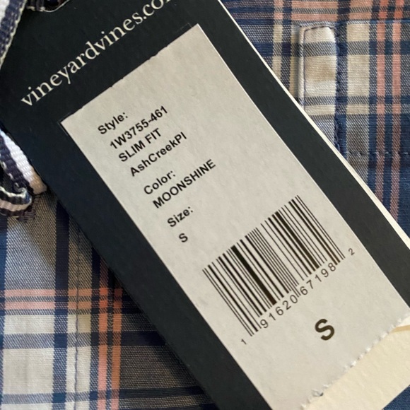 SALE!!!NWT Vineyard Vines Mens small/ slim fit plaid button down shirt - Picture 2 of 3